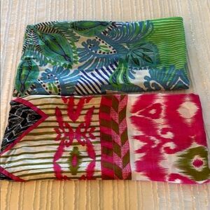 Stella & Dot Set of Two Ikat Travel Scarve Wraps